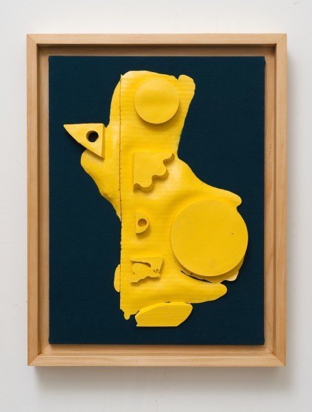 Erik Frydenborg, Sems (YI 2/Tofu Voodoo), 2013. Pigmented polyurethane, pine artist's frame, linen.
23 x 18 x 4 inches.