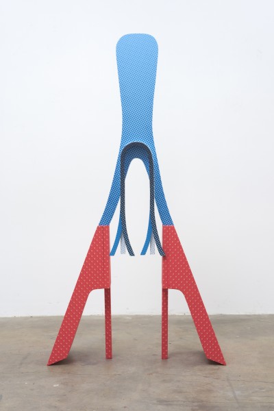 Erik Frydenborg, Them (01), 2014. Polychromed wood.
56 x 30 x 10 inches.