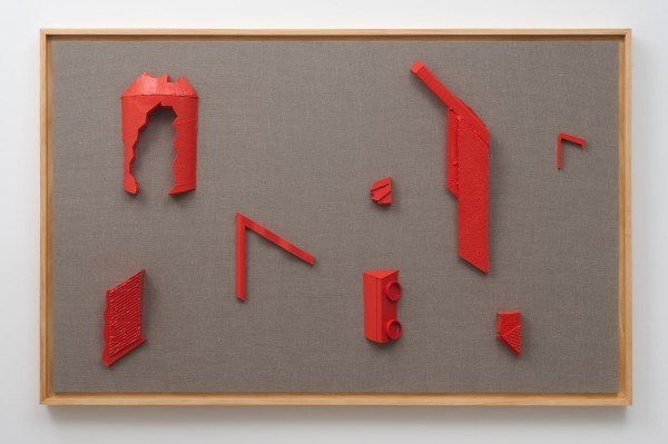 Erik Frydenborg, Codec 18 (Interpreted as Opus 11), 2011. Pigmented polyurethane, pine artist’s frame, linen. 46 x 72 x 4 inches.