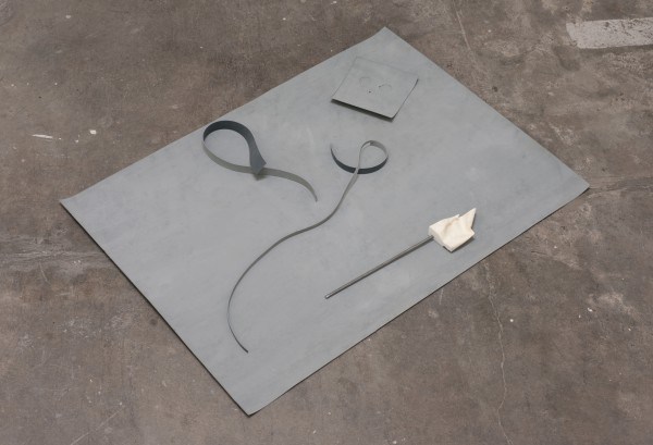 Erik Frydenborg, Ribbons, 2010. U/V shielded polyurethane, steel dowel, sanded rubber, latex paint.
37 x 27 x 6 inches.