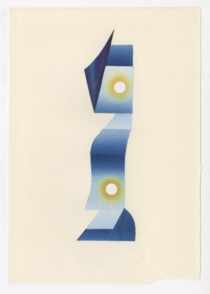 Erik Frydenborg, Full Color Bachelor No. 249, 2014. Collage on endpaper.
7.75 x 5.5 inches.